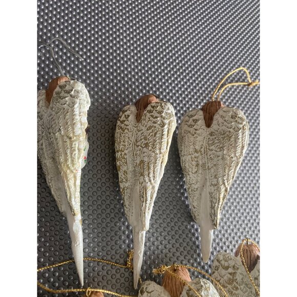 Vintage Plaster Angel Ornaments Set of 6 | Praying & Singing Angels 1990s - Picture 9 of 9